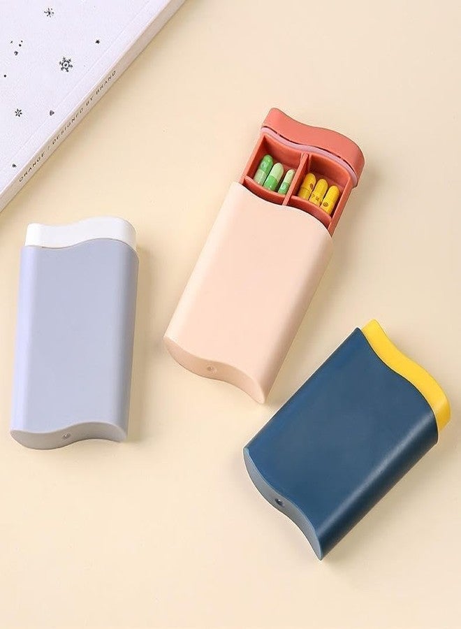 Swejos Easy To Carry Pill Medicine Organizer Storage Box with 6 Compartments - Ideal for Travel, Pocket, Purse, Daily Pill Case, Portable Medicine Vitamin Holder (Blue) - Image 4